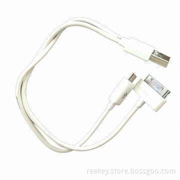 Multifunction 2-in-1 USB Charging Cable for iPhone and Samsung Galaxy